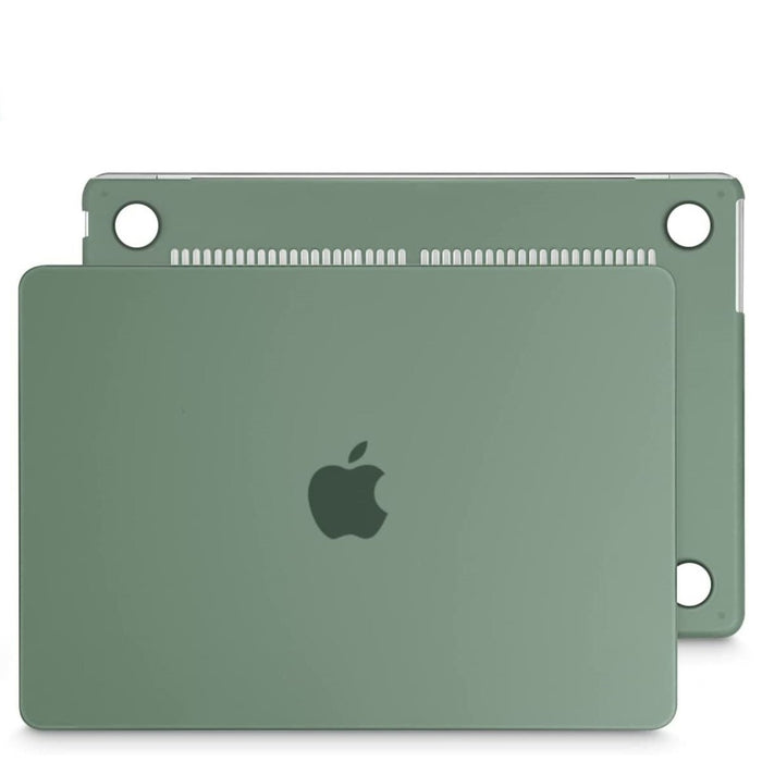 Macbook Air 2022 Hoesje - 13.6 inch - Matte Middernacht Groen - MacBook Air (M2 Chip) Case - Cover geschikt voor Apple MacBook Air (A2681)