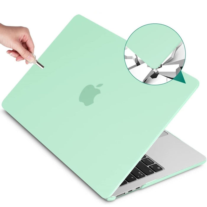 Macbook Air 2022 Hoesje - 13.6 inch - Matte Mint - MacBook Air (M2 Chip) Case - Cover geschikt voor Apple MacBook Air (A2681)