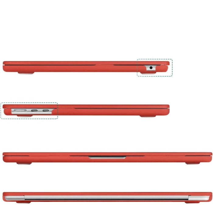 Macbook Air 2022 Hoesje - 13.6 inch - Matte Rood - MacBook Air (M2 Chip) Case - Cover geschikt voor Apple MacBook Air (A2681)