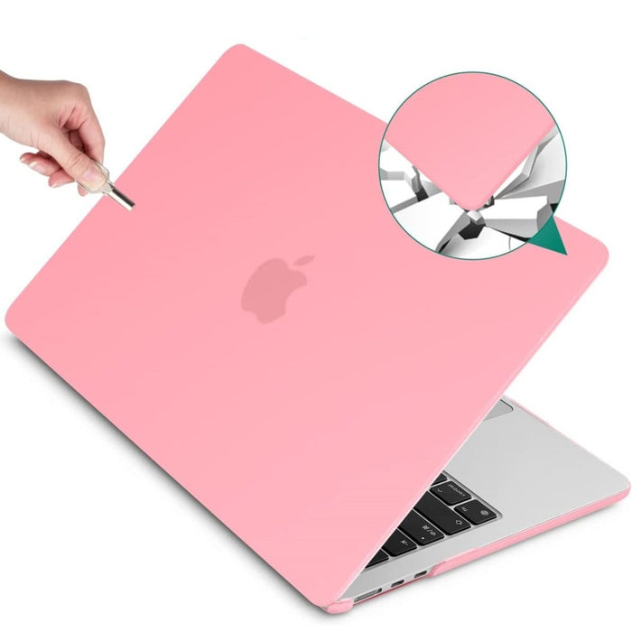 Macbook Air 2022 Hoesje - 13.6 inch - Matte Roze - MacBook Air (M2 Chip) Case - Cover geschikt voor Apple MacBook Air (A2681)