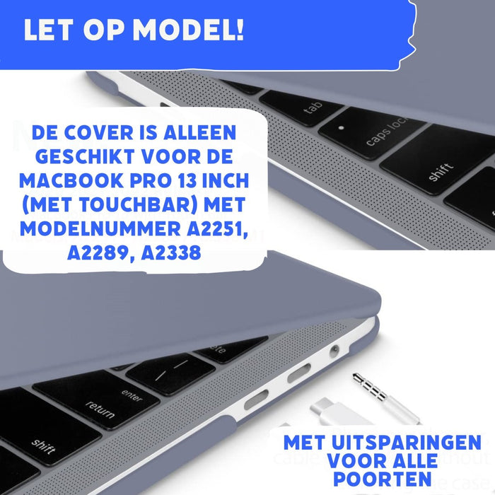 Macbook Air M1 2020/2021 Case met Macbook Air (A2337) Screenprotector - Macbook Air 13,3 inch Cover met Beschermglas - Geschikt voor Macbook Air M1 - Hardcase Beschermhoes Macbook Air A2337