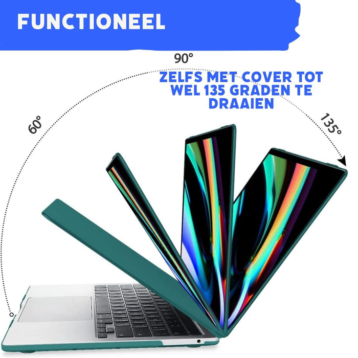 Macbook Air M1 2020/2021 Case met Macbook Air (A2337) Screenprotector - Macbook Air 13,3 inch Cover met Beschermglas - Geschikt voor Macbook Air M1 - Hardcase Beschermhoes Macbook Air A2337