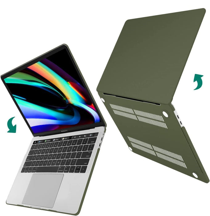 Macbook Air M1 2020/2021 Case met Macbook Air (A2337) Screenprotector - Macbook Air 13,3 inch Cover met Beschermglas - Geschikt voor Macbook Air M1 - Hardcase Beschermhoes Macbook Air A2337