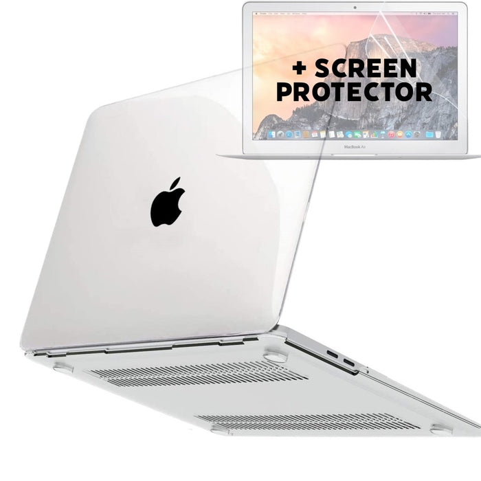 Macbook Air M1 2020/2021 Case met Macbook Air (A2337) Screenprotector - Macbook Air 13,3 inch Cover met Beschermglas - Geschikt voor Macbook Air M1 - Hardcase Beschermhoes Macbook Air A2337