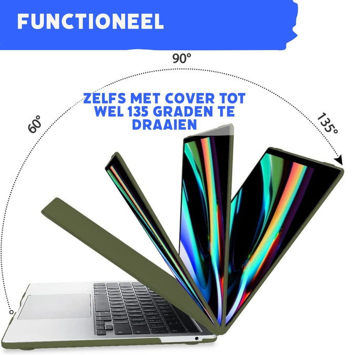 Macbook Air M1 2020/2021 Case met Macbook Air (A2337) Screenprotector - Macbook Air 13,3 inch Cover met Beschermglas - Geschikt voor Macbook Air M1 - Hardcase Beschermhoes Macbook Air A2337