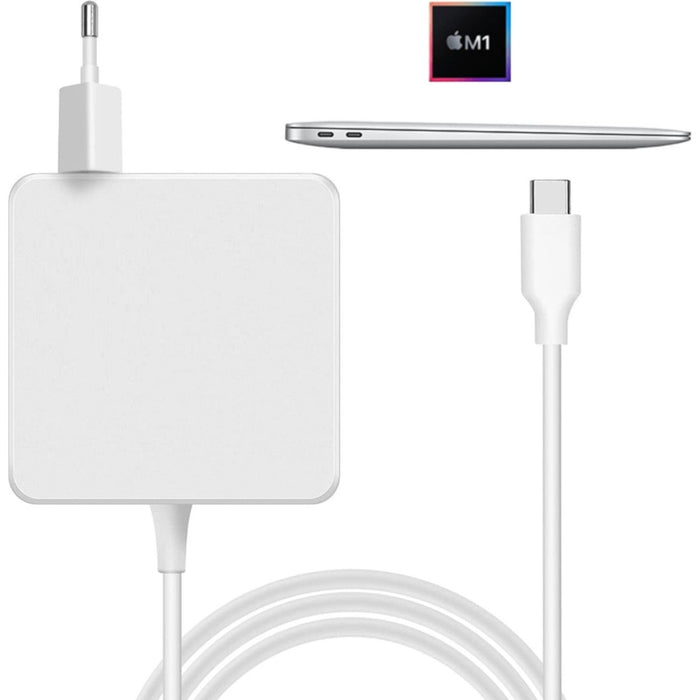 MacBook Air Oplader USB-C - USB-C Power Adapter + Ingebouwde USB-C kabel 2 meter - Voor Apple MacBook Air - 15W / 18W / 30W / 45W - 45W High Power Charging
