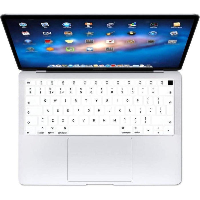 MacBook Air Toetsenbord Cover voor MacBook Air 2018 / 2019 - A1932 - Siliconen - Sticker - Wit