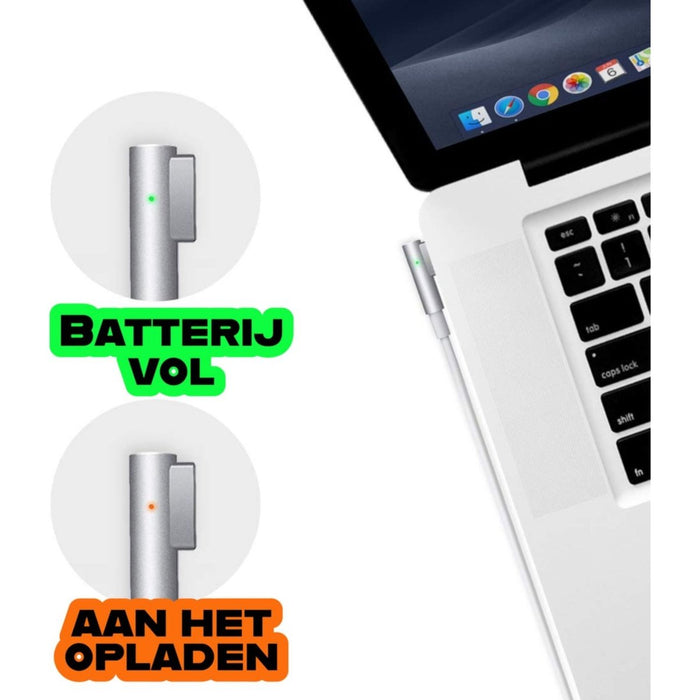 MacBook Oplader - MagSafe 1 - 45W - Apple MacBook MagSafe 1 Power Adapter 45 watt A1244 / A1374 - Gecertificeerd voor MacBook Air 11 en 13 inch van 2008 t/m 2011