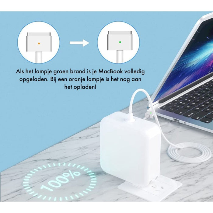 MacBook Oplader - MagSafe 2 - 45W - Apple MacBook MagSafe 2 Power Adapter 45 watt A1436 - MacBook Air 11 en 13 inch vanaf Mid 2012 tot 2017 Oplader