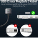 MacBook Oplader MagSafe 3 - 140W - USB-C naar MagSafe 3 - 2 Meter - Gevlochten - Magnetisch - Geschikt voor nieuwe MacBook Pro en MacBook Air modellen met M1 Pro, M1 Max en M2 Chip - Kabels, MacBook Accessoires - Phreeze