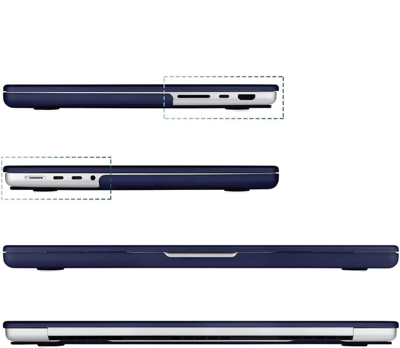 MacBook Pro 16 Inch (2021) Blauw Case | Geschikt voor Apple MacBook Pro 16,2 Inch | MacBook Pro Hard Case Cover | Geschikt voor de nieuwste modellen M1 Pro / M1 Max A2485