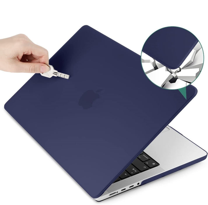 MacBook Pro 16 Inch (2021) Blauw Case | Geschikt voor Apple MacBook Pro 16,2 Inch | MacBook Pro Hard Case Cover | Geschikt voor de nieuwste modellen M1 Pro / M1 Max A2485