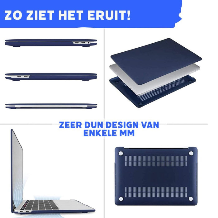 MacBook Pro 16 Inch (2021) Blauw Case | Geschikt voor Apple MacBook Pro 16,2 Inch | MacBook Pro Hard Case Cover | Geschikt voor de nieuwste modellen M1 Pro / M1 Max A2485