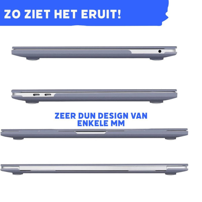 MacBook Pro 16 Inch (2021) Grijs Case | Geschikt voor Apple MacBook Pro 16,2 Inch | MacBook Pro Hard Case Cover | Geschikt voor de nieuwste modellen M1 Pro / M1 Max A2485