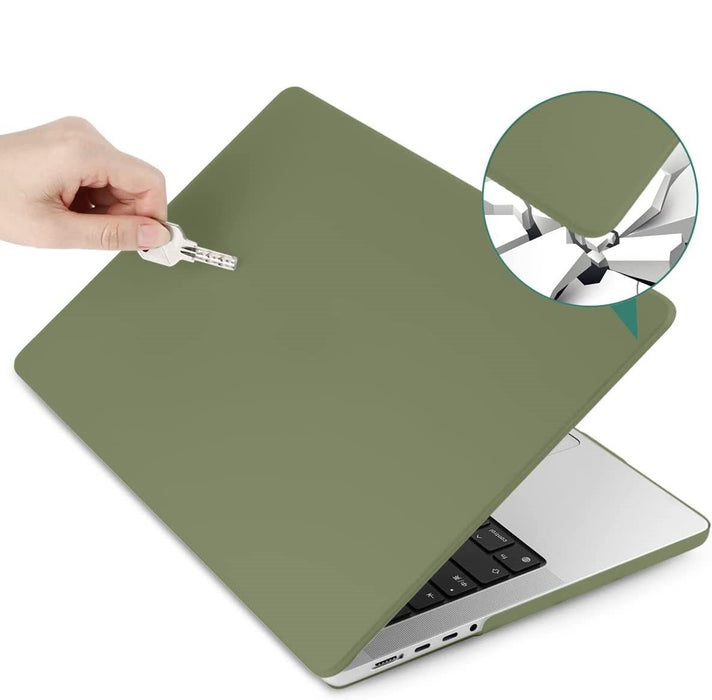 MacBook Pro 16 Inch (2021) Groen Case | Geschikt voor Apple MacBook Pro 16,2 Inch | MacBook Pro Hard Case Cover | Geschikt voor de nieuwste modellen M1 Pro / M1 Max A2485