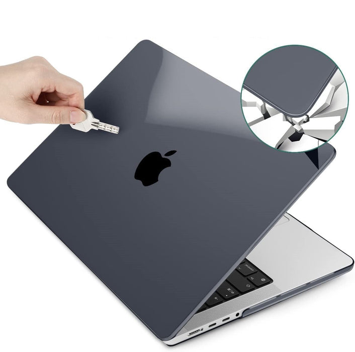 MacBook Pro 16 Inch (2021) Zwart Case | Geschikt voor Apple MacBook Pro 16,2 Inch | MacBook Pro Hard Case Cover | Geschikt voor de nieuwste modellen M1 Pro / M1 Max A2485