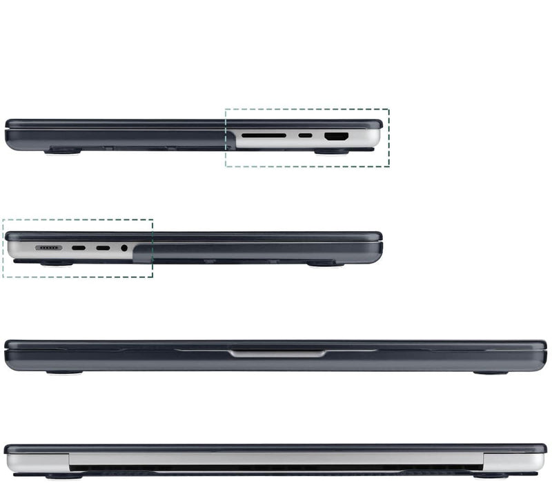 MacBook Pro 16 Inch (2021) Zwart Case | Geschikt voor Apple MacBook Pro 16,2 Inch | MacBook Pro Hard Case Cover | Geschikt voor de nieuwste modellen M1 Pro / M1 Max A2485