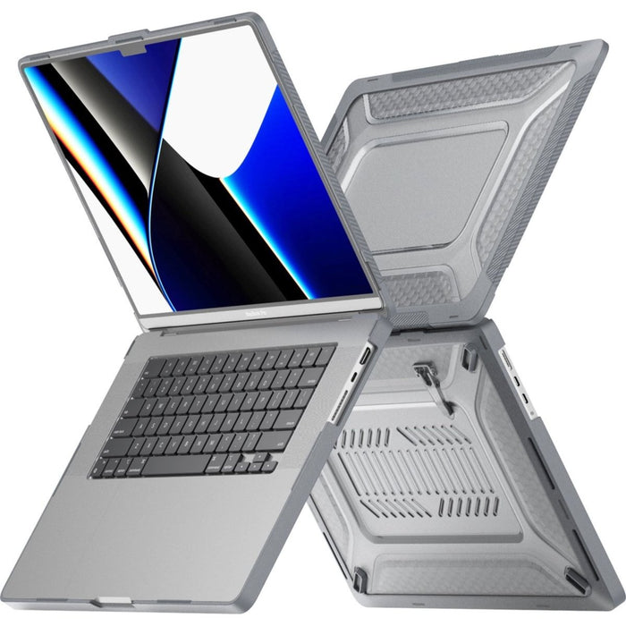 MacBook Pro 16 inch Case - Geschikt voor MacBook Pro 16 inch (2019 t/m 2023) (A2141 / A2141 / A2485 M1 Pro / M1 Max / A2780) - Ingebouwde Standaard + Extreme Bescherming - MacBook Hardcase - Phreeze