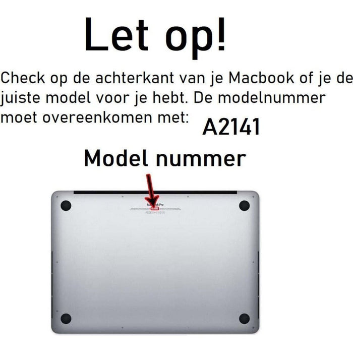 MacBook Pro 16 inch case - Macbook Pro 2019 / 2020 / 2021 Hoes - Macbook Pro 16 Case - Macbook Pro Hard Case - MacBook Pro 2020 Case Hardcover / Geschikt voor A2141 / Touch Bar / Touch ID