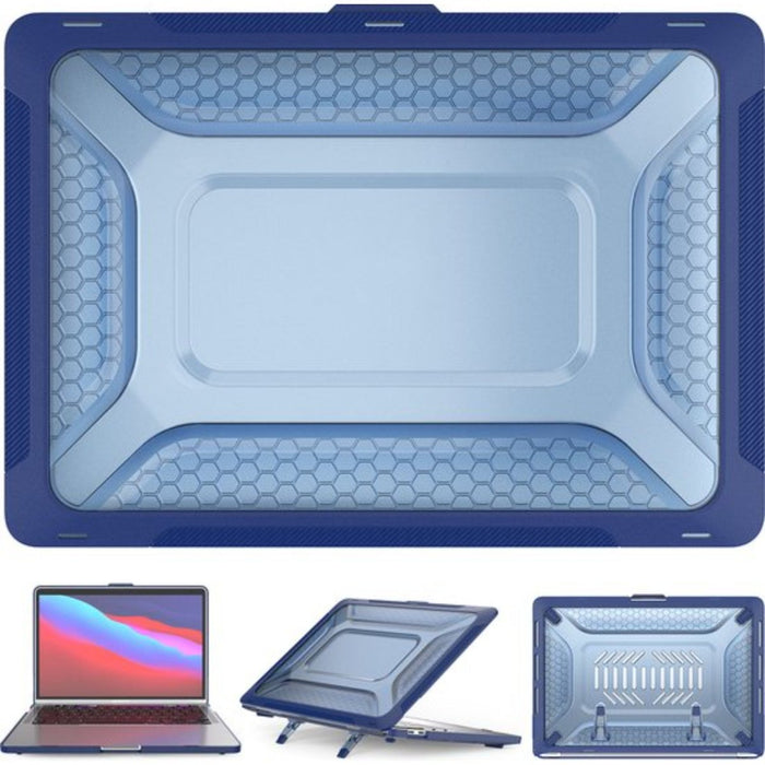 MacBook Pro Hardcover - 13 Inch Case - Hardcase Shock Proof Hoes A2338 2020/2021 (M1) Cover - Blauw Transparant - MacBook Hardcase - Phreeze