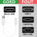 Micro USB Kabel 30 CM - Ook geschikt Voor Xbox One en Playstation 4 - Micro-USB Oplaadkabel - Wit - Phreeze