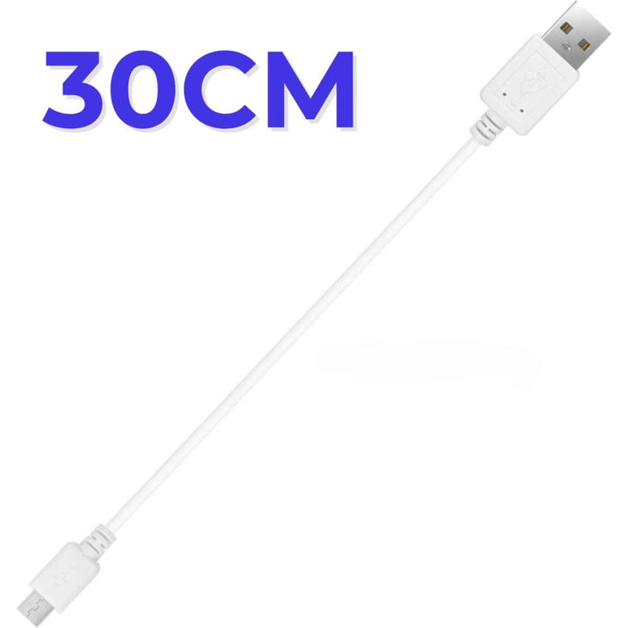 Micro USB Kabel 30 CM - Ook geschikt Voor Xbox One en Playstation 4 - Micro-USB Oplaadkabel - Wit - Phreeze