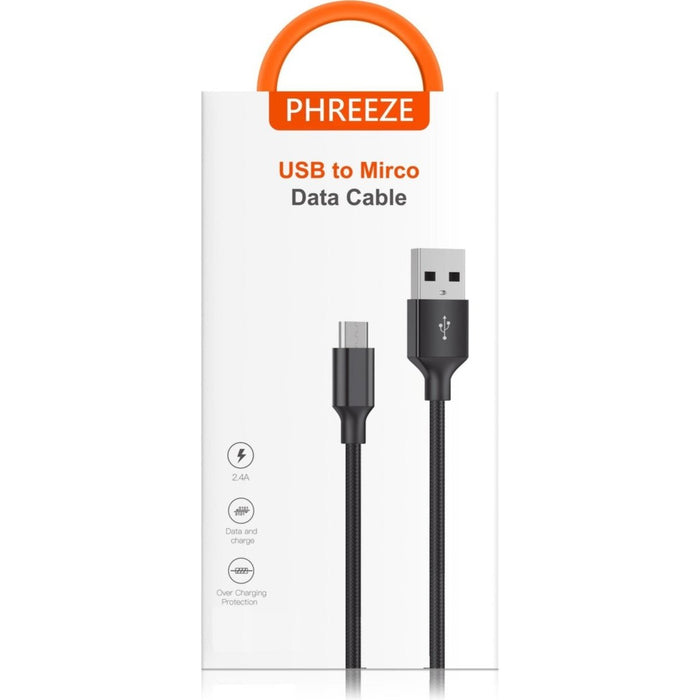 Micro USB Kabel - Nylon - 1M - Oplaadkabel - Snoer Micro USB - Geschikt voor PS4 - Samsung - Huawei - OPPO - Xiaomi - LG - Sony - HTC - Motorola