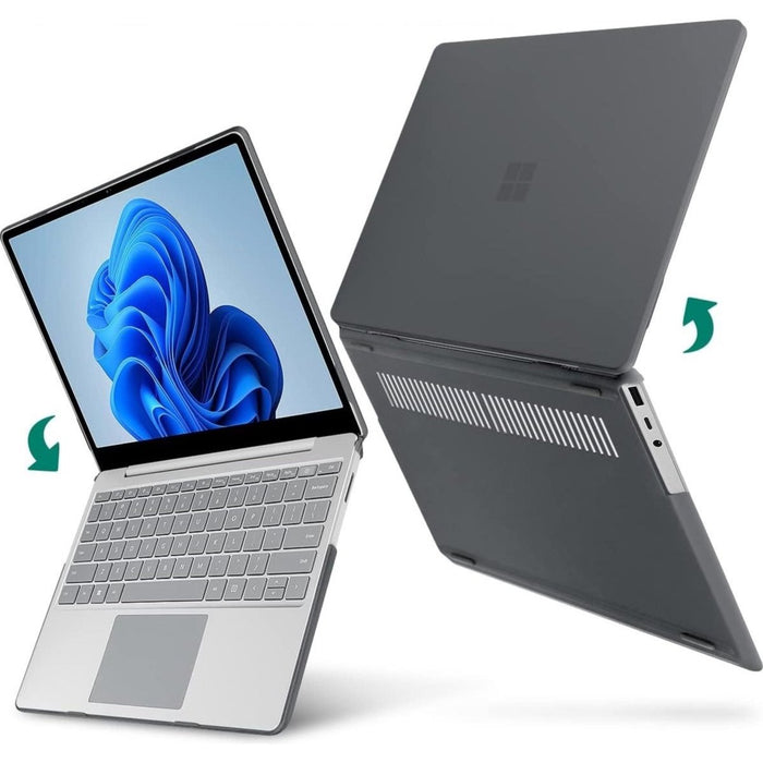 Microsoft Surface Go 1/2 Case - Cover voor Surface Laptop Go 1 & 2 (2020 t/m 2022) - 12.4 inch - Geschikt voor modellen 2013 / 1943 - Transparant Zwart - Gadgets - Phreeze