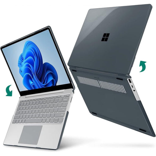 Microsoft Surface Go 1/2 Case - Cover voor Surface Laptop Go 1 & 2 (2020 t/m 2022) - 12.4 inch - Geschikt voor modellen 2013 / 1943 - Transparant Zwart - Gadgets - Phreeze