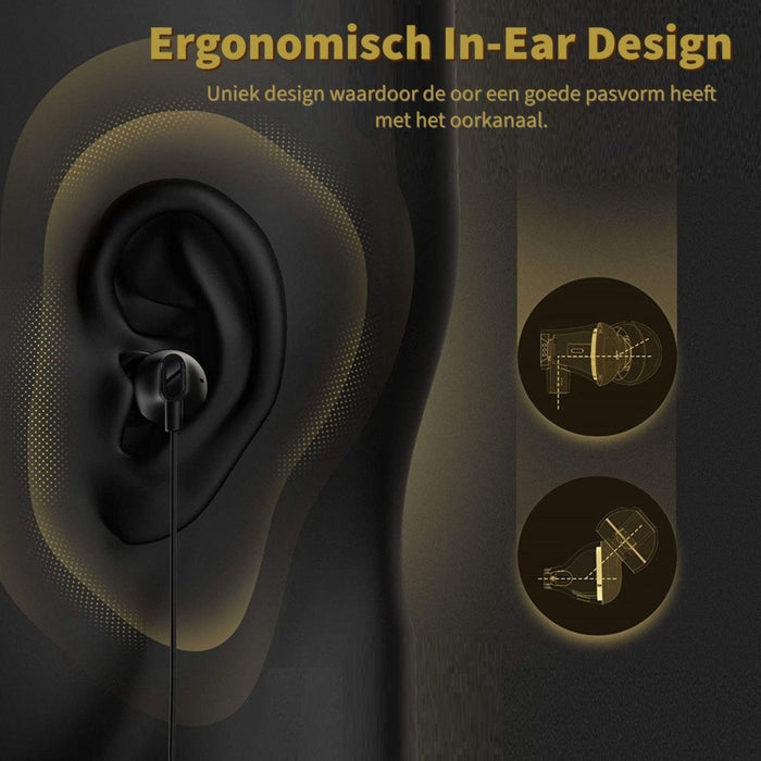 Oortjes met Draad - Geschikt voor Samsung - Oordopjes met Microfoon - Audio Jack Headset - In Ear