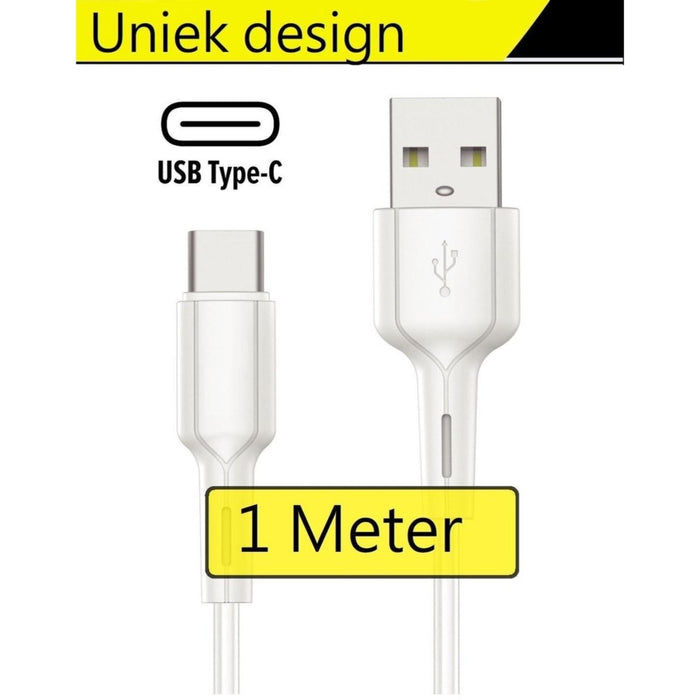 Oplaadstekker voor Samsung met USB-C Kabel | 1 Meter | USB Power oplader met USB-C Kabel |  Samsung S21 / S20 - Samsung Tab - USB Samsung Fast Charge |Snellader Samsung S21 Ultra / Plus / S20 Ultra / Plus / FE / A72 / A52 / A51 Lader |Samsung Adapter