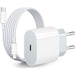 Oplader iPhone 14 - Snellader + USB C naar Lightning Kabel - 1 Meter - Wit - Geschikt voor Apple iPhone 14, 14 Pro, 14 Plus, 14 Pro Max - Opladers - Phreeze