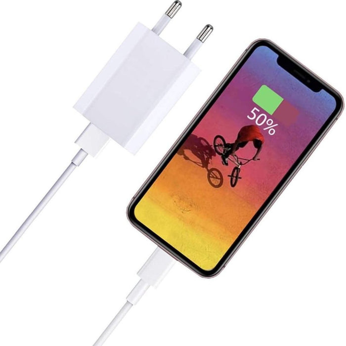 Oplader iPhone - Inclusief USB naar Apple Lightning Kabel 2 Meter - Wit