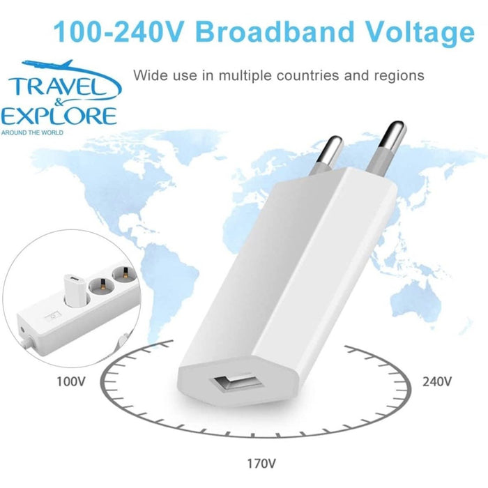 Oplader iPhone - Inclusief USB naar Apple Lightning Kabel - Wit - 2x Oplaadsetje
