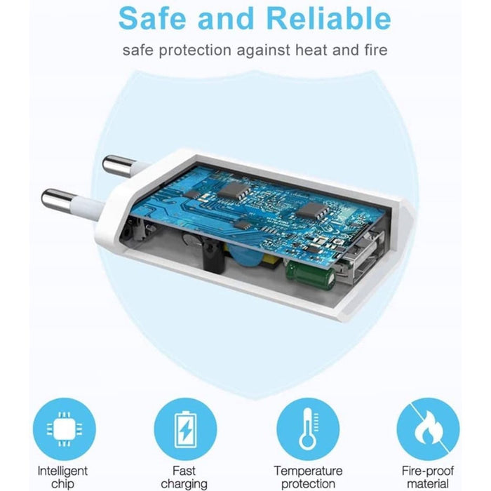 Oplader iPhone - Inclusief USB naar Apple Lightning Kabel - Wit - 2x Oplaadsetje