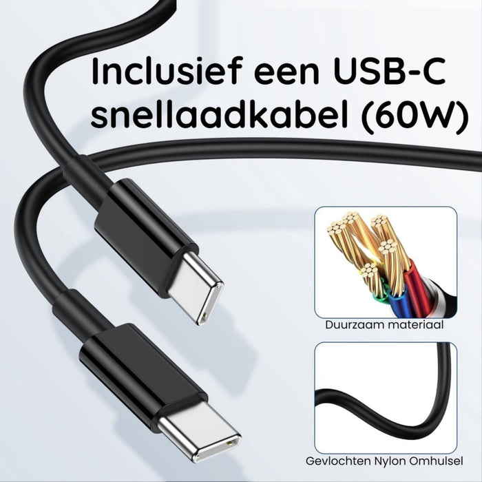 Oplader Samsung - Snellader inclusief Oplaadkabel van 2 meter - Super Fast Charger (25W) - Geschikt voor Samsung Galaxy Z Fold, S22 Ultra, S21 FE, Tab A8, Tab S7 FE etc.