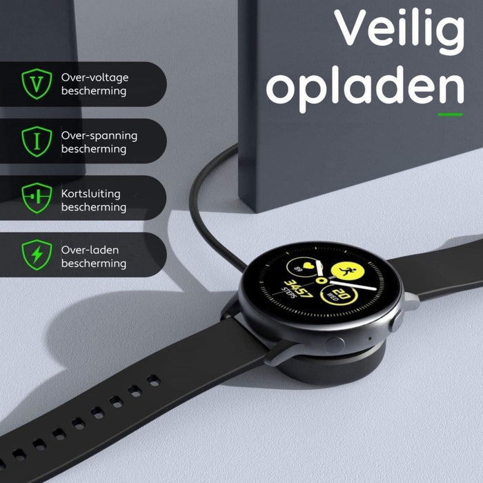 Oplader Samsung Watch - 2 Meter - Magnetisch - Draadloos Oplaadkabel voor Samsung Galaxy Watch Active, Watch 3, Watch 4, Watch 5, Watch 5 Pro