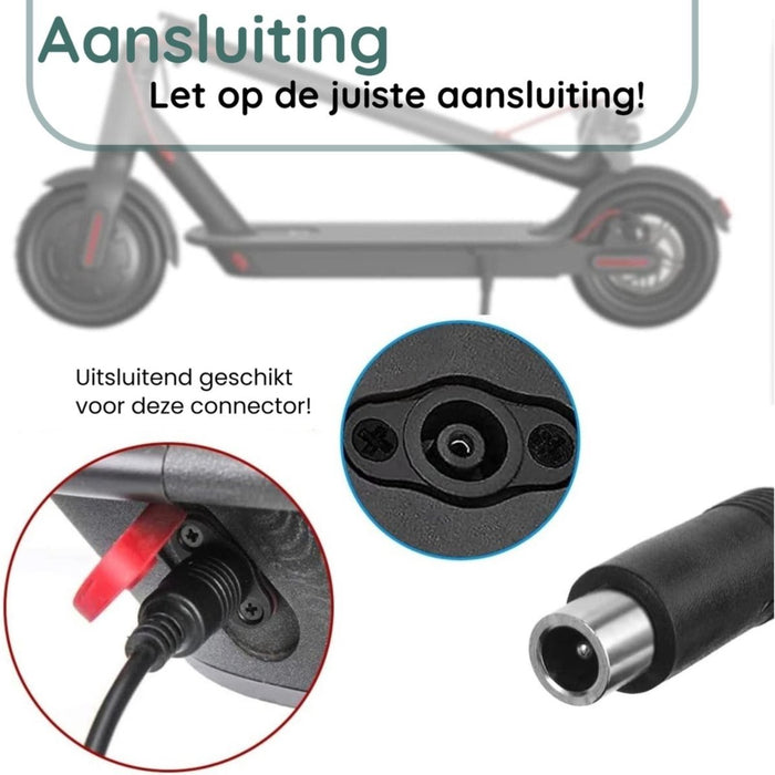 Oplader voor Elektrische Step / Scooter - 42V/2A Voedingsadapter voor Segway Ninebot ES1/ES2/ES4 , Xiaomi Mi Mijia M365, LIME, BIRD SKIP - 84W Max