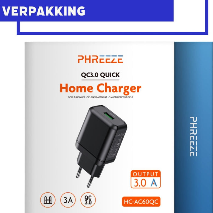 Oplader voor Samsung met Quick Charge Snellader - 2 stuks - Zwart