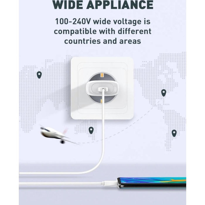 Oplader voor Samsung met USB-C Kabel | 1 Meter | USB Power Oplaadstekker met USB-C Kabel - USB Samsung Fast Charge |Snellader Samsung S10 / S20 / S21 Ultra / Plus Ultra / Plus / FE / A72 / A52 / A52 /A32 / A12 / A51 / A71 Galaxy Tab Lader | Adapter