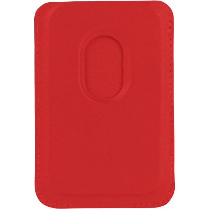 Pasjeshouder - Kaarthouder - Geschikt voor MagSafe Functie - Apple iPhone 12 en 13 serie met Standaard - Rood - Telefoonhouder en Kaartenhouder in 1 - Apple Magneet magneet met Telefoonhouder - RFID bescherming - Vegan Leer