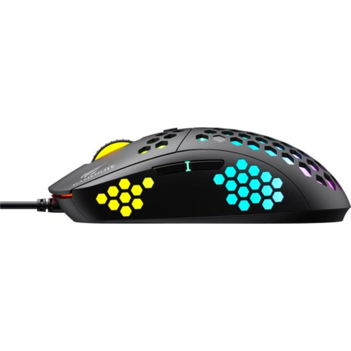 Phreeze Bedrade Gaming Muis - Ultra Light Design - 4800 DPI - RGB Verlichting - Macro Knoppen - 7 Knoppen - MMO/MOBA/FPS - Zwart - Computer - Phreeze