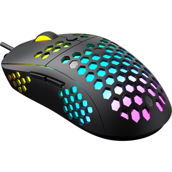 Phreeze Bedrade Gaming Muis - Ultra Light Design - 4800 DPI - RGB Verlichting - Macro Knoppen - 7 Knoppen - MMO/MOBA/FPS - Zwart - Computer - Phreeze