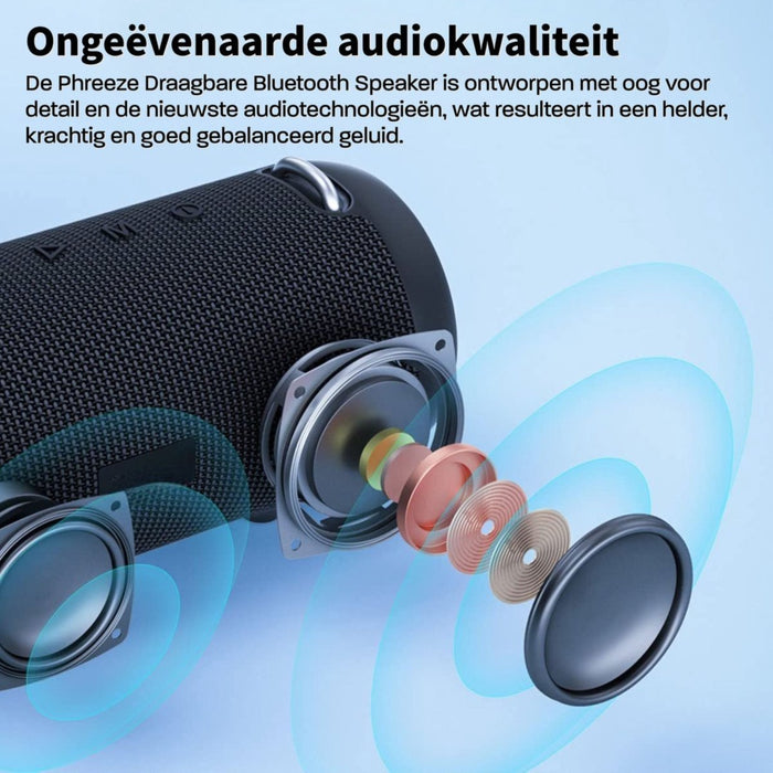 Phreeze Bluetooth Speaker Draadloos - Extra Bass - RGB Verlichting - Speakerbox - Spat Waterdicht - Groen - Speakers - Phreeze