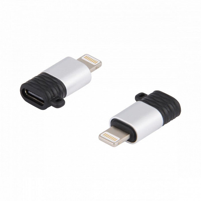 Phreeze™ Converter USB-C naar Apple Lightning Adapter, 2-Pack - Universeel - Aluminium - Sleutelhanger