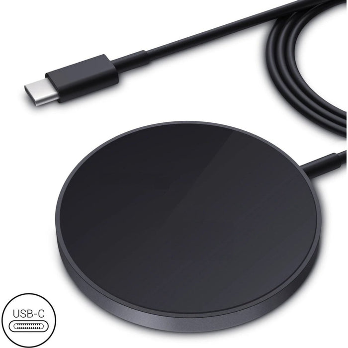 Phreeze Draadloze Oplader 15W - Magnetisch - Zwart - Geschikt voor Magneetfunctie van iPhone 12 en iPhone 13 - Wireless Fast Charger - 15W Snellader - Magnetisch - Recycled Aluminium Design