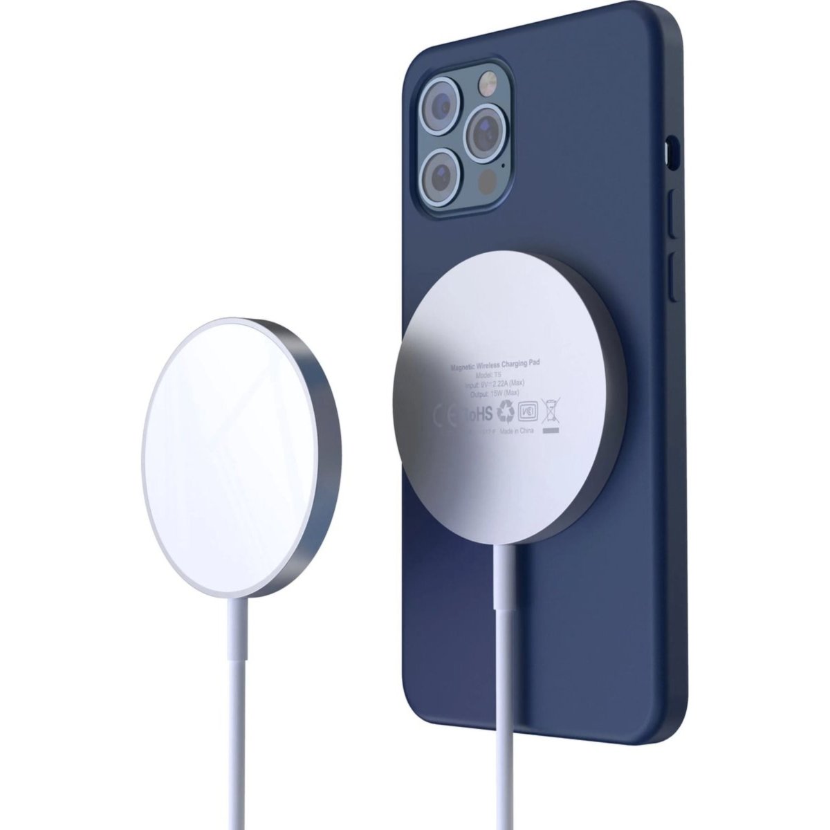 Draadloze oplader, 20W Max snelle draadloze oplaadpad inductie compatibel met Samsung Galaxy S24/S23/S22/S21, compatibel met iPhone 12/13/14/15/16 serie