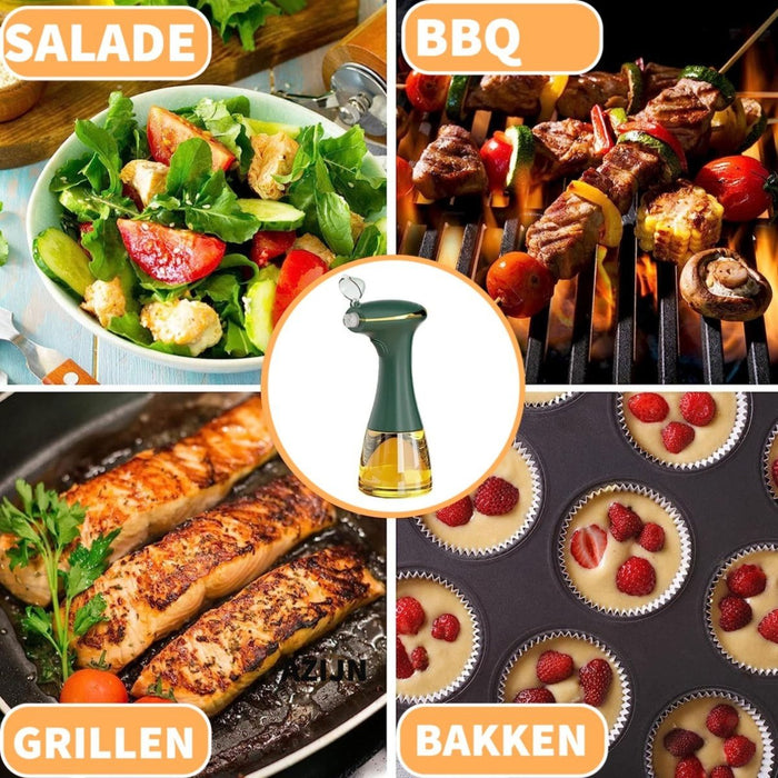 Oliesproeier om te koken, 200 ml olijfoliesproeier mister, olijfolie spuitfles, keukengadgets accessoires voor heteluchtfriteuse, canola-olie-spruiter, veel gebruikt voor het maken van salades, bakken Oliesproeier om te koken, 200 ml olijfoliesproeier mister, olijfolie spuitfles, keukengadgets accessoires voor heteluchtfriteuse, canola-olie-spruiter, veel gebruikt voor het maken van salades, bakken