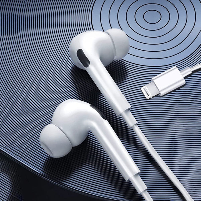 Phreeze EP8 Bedrade Lightning Headset - iPhone Oortjes - Geschikt voor Apple Earpods - Bedrade Oortjes met Lightning Aansluiting - Gevlochten Kabel - Extra Duurzaam - Zwarte - Losless Geluid - Comfortabele Pasvorm