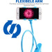 Phreeze Flexibele Telefoonhouder met Arm en Klem - Telefoonstandaard Voor Bureau - Krachtige Klemmen - Blauw - Gadgets - Phreeze